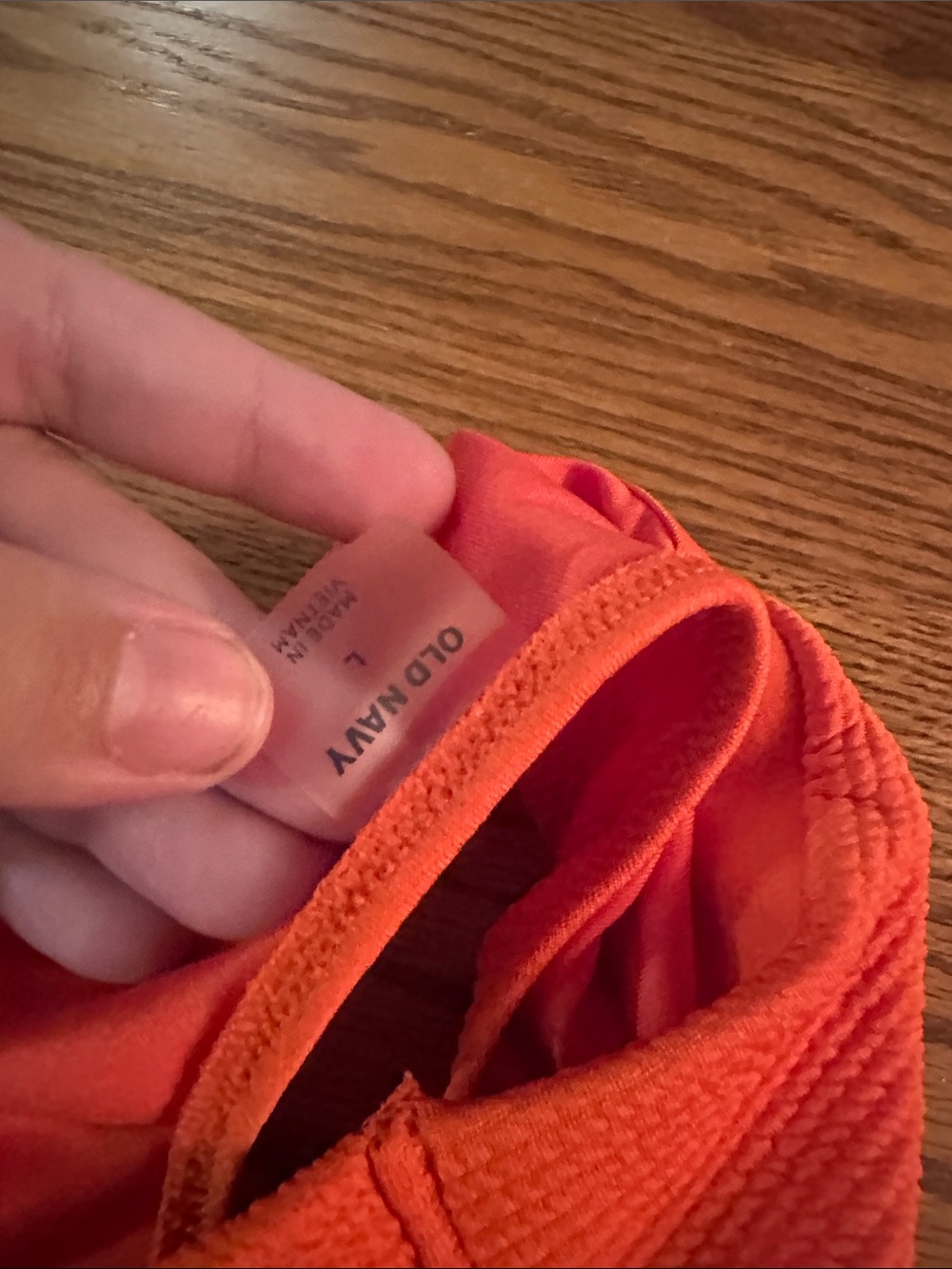 Orange Ribbed Bikini Top - Picture 3 of 3